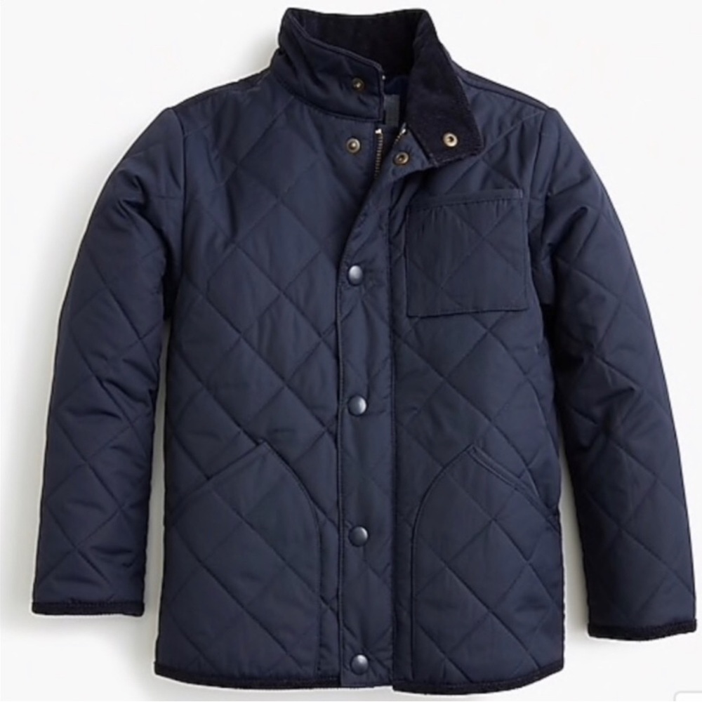 JCrew Boys Barn Jacket - new without tags, size 10, light weight, quilted, warm